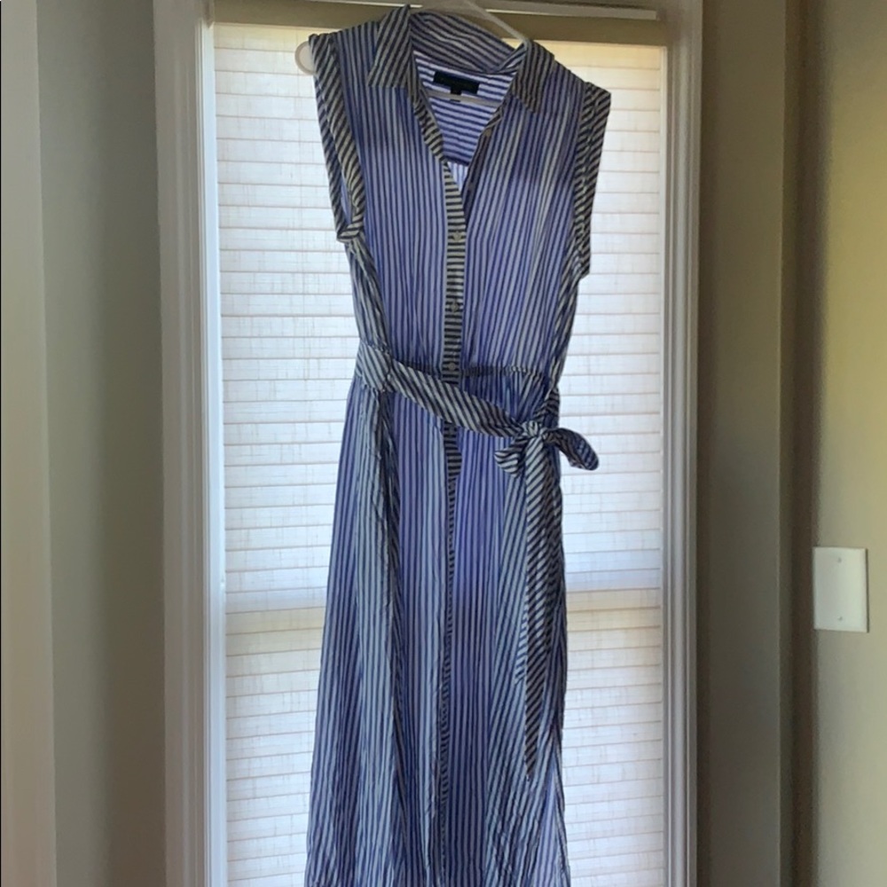 Banana Republic Long, pinstripe Shirt Dress.